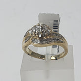 LADIES 10CT DIAMOND RING 5.3GMS Ring Size O / 7.5 US